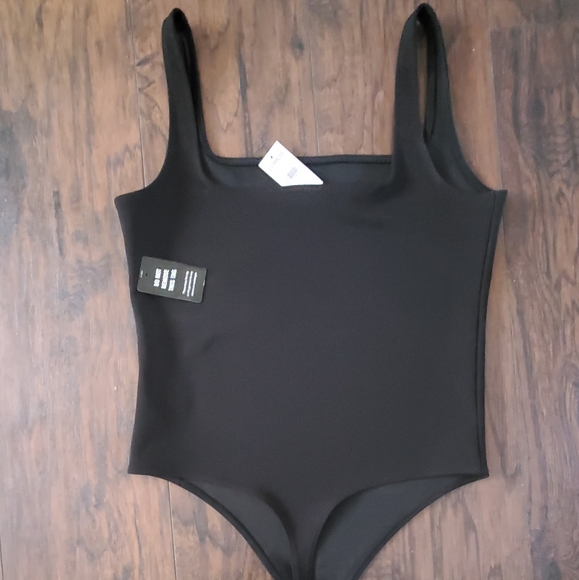 Express Tops - Express square neck bodysuit